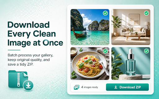 Gemini Image Cleaner - Watermark Remover & Batch Image Downloader screenshot