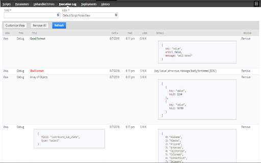 NetSuite: HTML Script Notes screenshot