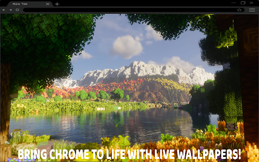 Minecraft Autumn Mountains Live Wallpaper screenshot