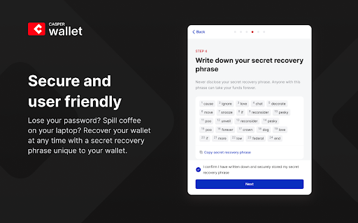 Casper Wallet screenshot