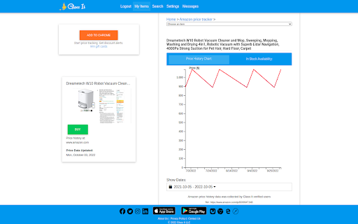 Glass It Price Tracker screenshot