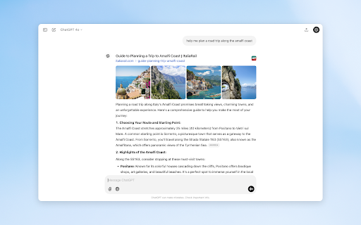 ChatGPT search screenshot