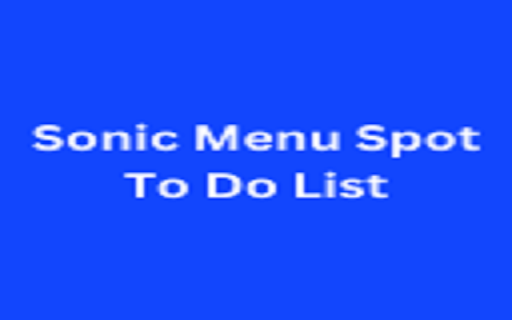 Sonic Menu Spot To Do List screenshot