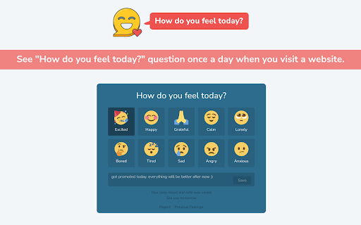 How do you feel today? screenshot