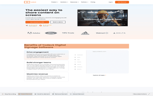 Yodeck Record Extension screenshot