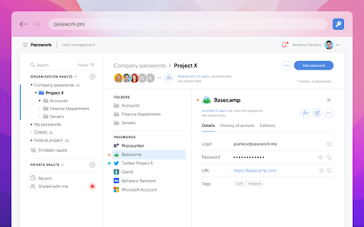 Passwork Self-Hosted screenshot