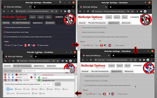 NoScript screenshot