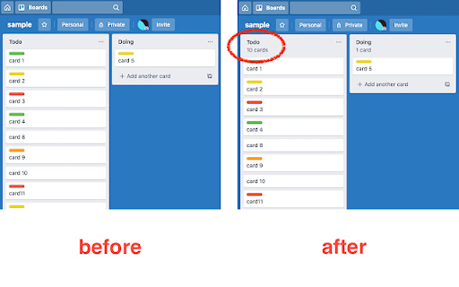 Card-counter for Trello screenshot