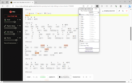 KANTAN Chord screenshot