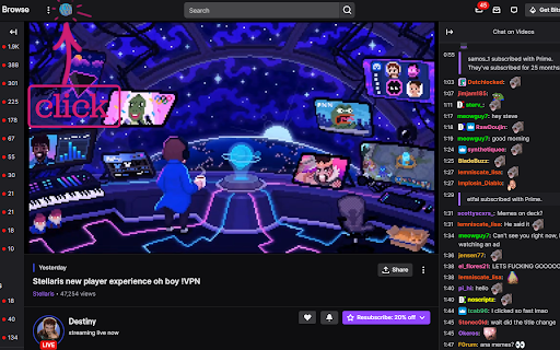 Twitch VOD Chat Search screenshot