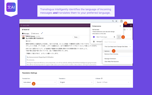 Slack TransLingua screenshot