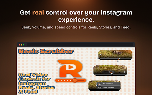 Real Video Controls for Instagram Reels, Stories & Feed – Reels Scrubber screenshot