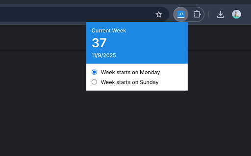Week Number Now screenshot