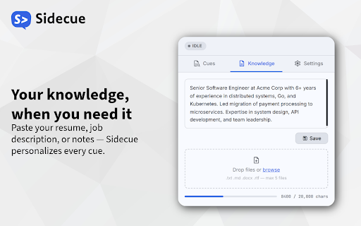 Sidecue - AI Meeting & Interview Copilot screenshot