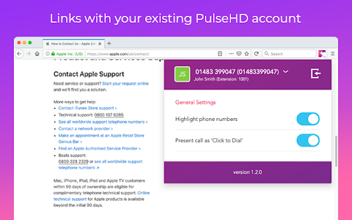 PulseHD Click to Dial screenshot