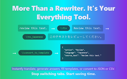 ShortcutAI: AI Transformer & Expander via Keyboard Shortcut or Text Command screenshot