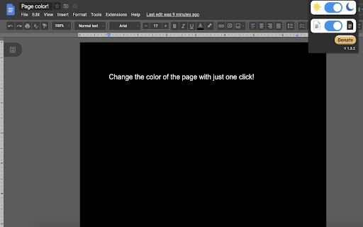 Google Docs Dark Mode screenshot