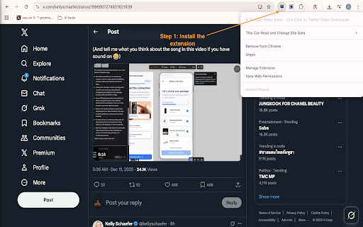 X (Twitter) Video Saver - One Click X / Twitter Video Downloader screenshot