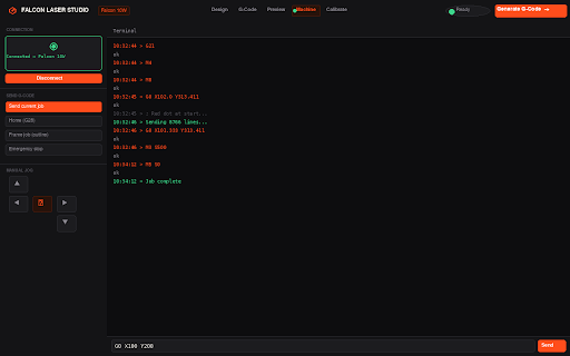 Falcon Laser Studio screenshot