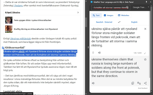 SidePal: Your Language and AI Ally in Side Panel screenshot
