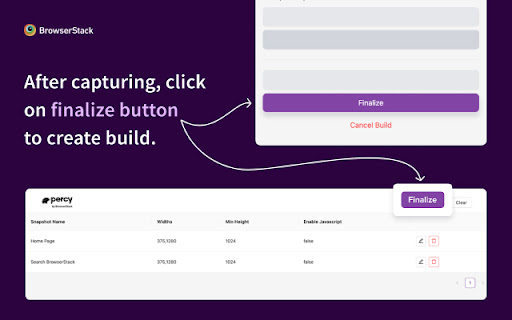 Percy Web Extension screenshot