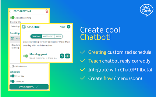 WAGrab - WhatsApp Marketing Selling Tools screenshot