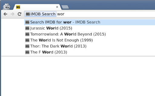 IMDB Search screenshot