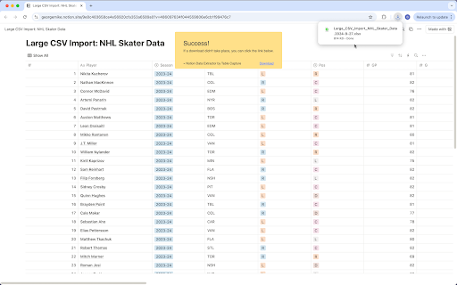 Data Extractor for Notion by Table Capture screenshot