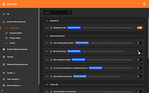 Scratch Addons screenshot