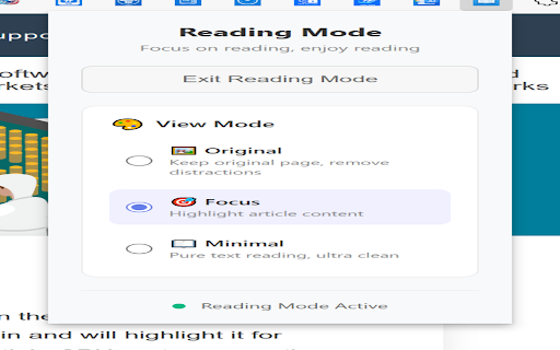 Reading Mode screenshot