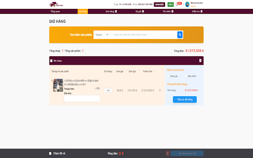 CÔNG CỤ ĐẶT HÀNG FASTWAY LOGISTICS screenshot