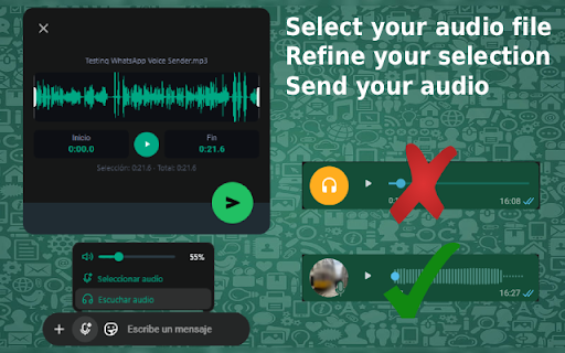 WhatsApp Voice Sender screenshot