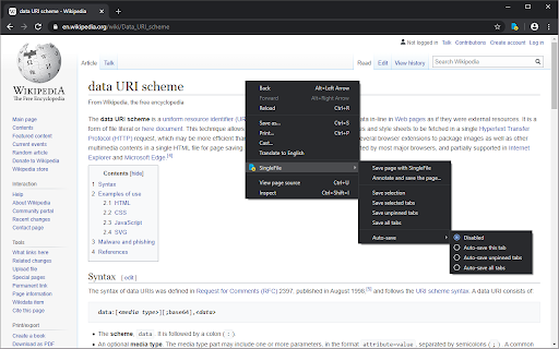 SingleFile screenshot