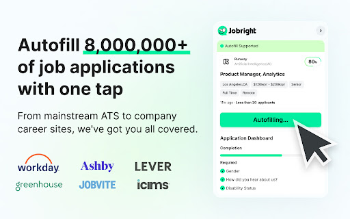 Jobright Autofill – Instant Job Applications, Job Match, AI Tailor Resume screenshot
