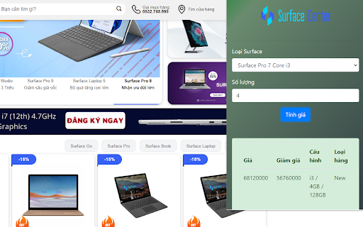 Surface Center screenshot