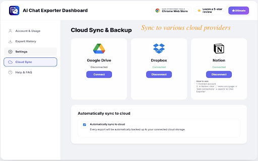 AI Chat Exporter - ChatGPT, Claude, Gemini & DeepSeek to PDF screenshot