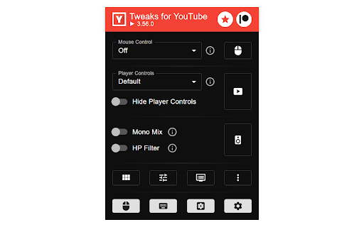 Tweaks for YouTube screenshot