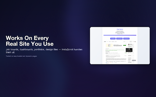 InstaScroll: Full Page Screenshots for Chrome screenshot