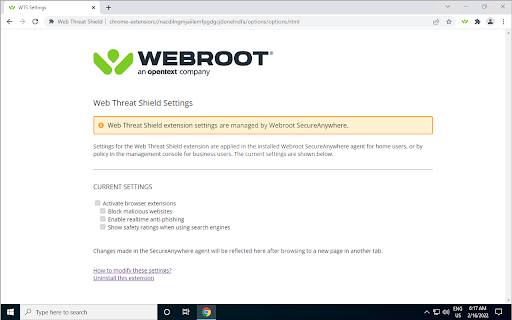 Web Threat Shield screenshot
