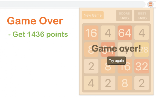 2048 Game screenshot