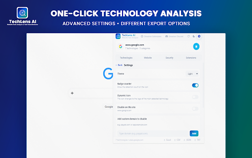 TechLens AI - Website Technology Analyzer & Tech Stack Detector screenshot
