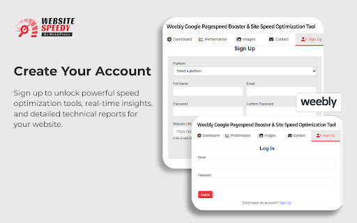 Weebly Google Pagespeed Booster & Site Speed Optimization Tool screenshot