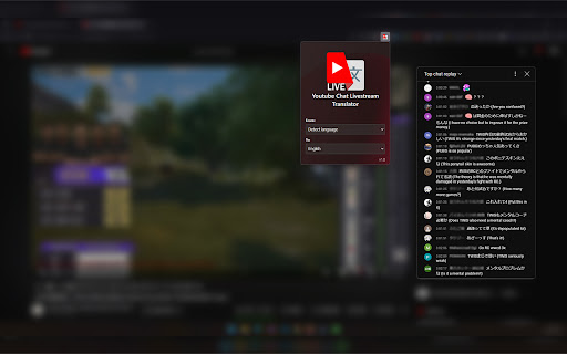 YouTube Livestream Chat Translator screenshot