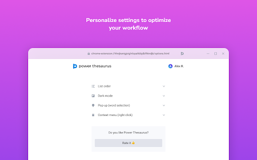 Power Thesaurus screenshot