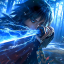 Giyu Tomioka Blue Nichirin Live Wallpaper icon
