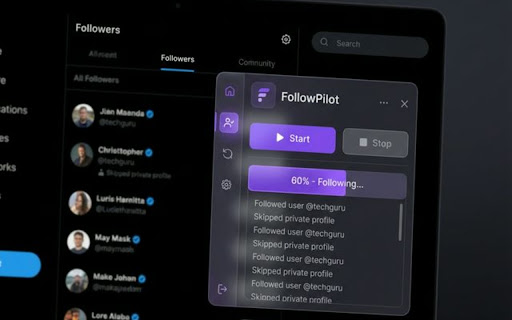 FollowPilot - Auto Follow & Unfollow for X (Twitter) screenshot