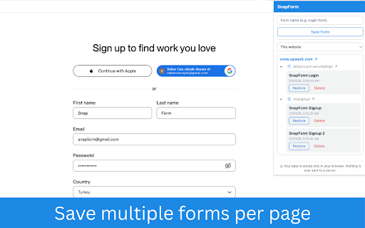 SnapForm – Auto Fill Forms Instantly screenshot
