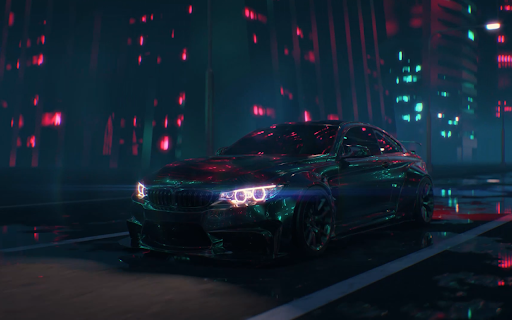 BMW M4 Night Live Wallpaper New Tab screenshot