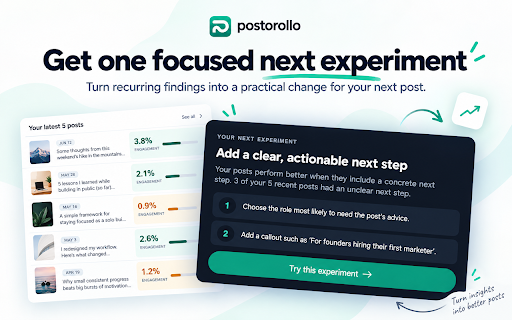 Postorollo – LinkedIn Post Analytics screenshot