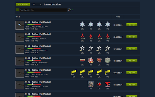CSFloat Market Checker screenshot